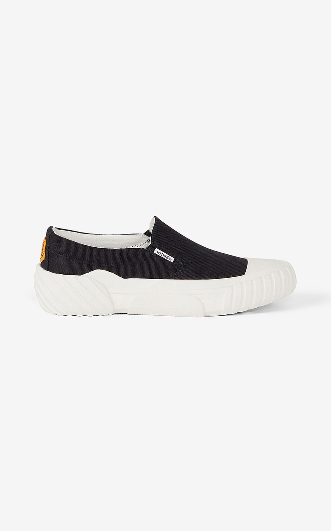 Kenzo Slip on canvas Tiger Crest Tenisice Ženske - Crne - Hrvatska IMBCQU364